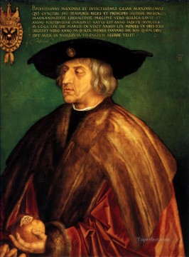  Albert Pintura - Retrato del emperador Maximiliano I del Renacimiento del Norte Alberto Durero